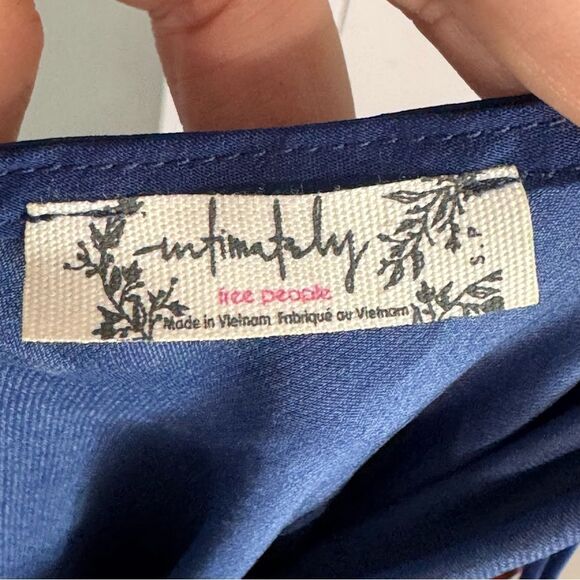 Free People Midnight Blue Day to Night convertible Slip Dress NWT - Picture 8 of 11